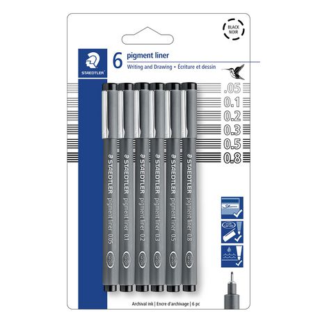 Pigment Liner 6 Pack (005, 01, 02, 03, 05, 08)