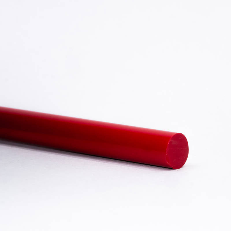 1/4" Red Acrylic Rod