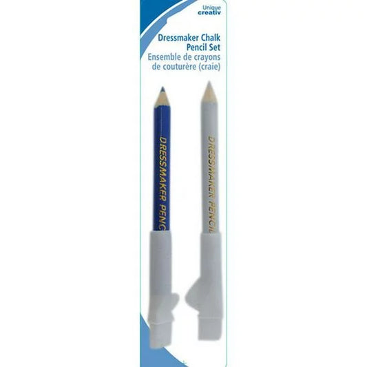 Chalk Pencil Set White & Blue