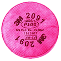 3M Pink Particulate Filter P100