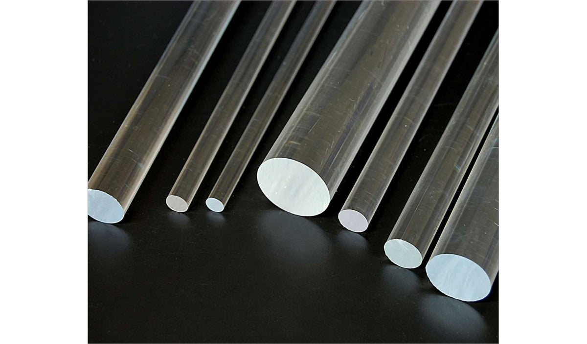 Clear Extruded Acrylic Rod (per foot)